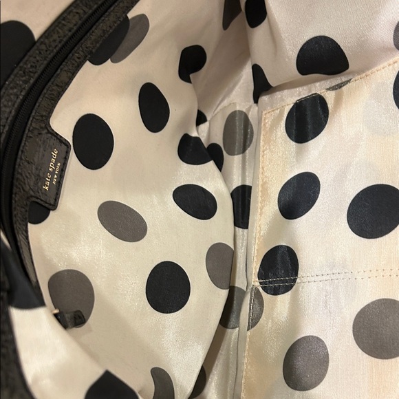 Kate Spade Natural Woven Tote with Black Bow - Picture 9 of 16